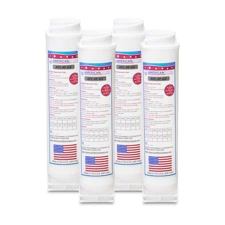 AFC Brand AFC-RF-G2, Compatible To GE PDS22SHR Refrigerator Water Filters (4PK) Made By AFC